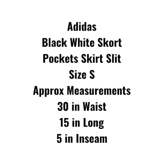 Adidas Skort Women's Size S Black White A-Line Mini Stretch Pockets Activewear - Picture 4 of 13